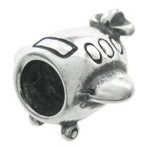 Antique 925 Sterling Silver Flight Plane Airbus Travel European Bead for European Charm Bracelets