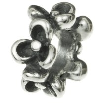 Antique 925 Sterling Silver Flower European Bead for European Charm Bracelets