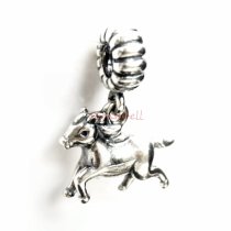 Antique 925 Sterling Silver Little Pony European Dangle Bead for European Charm Bracelets
