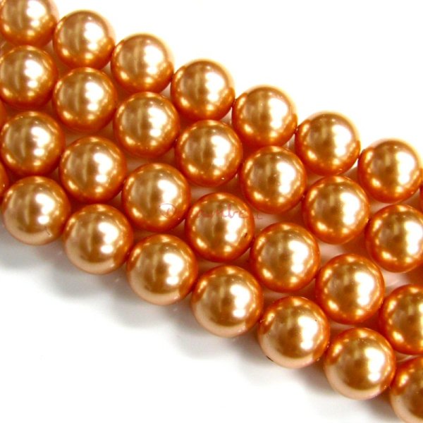 10x Swarovski Crystal Pearls 5810 Round Rose Peach 10mm