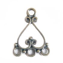 2x Antique Sterling Silver Chandelier Strands Earring Connector 18mm