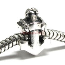 Antique 925 Sterling Silver Ship Anchor Travel Bead for European Charm Bracelets
