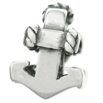 Antique 925 Sterling Silver Ship Anchor Travel Bead for European Charm Bracelets