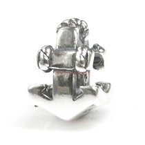 Antique 925 Sterling Silver Ship Anchor Travel Bead for European Charm Bracelets