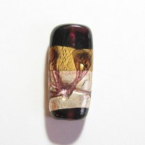 Huge Antique Lampwork Silver Fused Glass Focal Bead 36mm