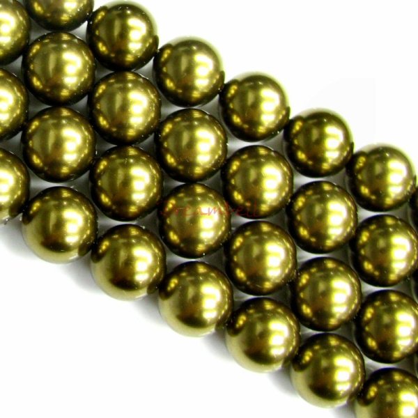 50x Swarovski Elements Crystal Pearls 5810 Round Brass 4mm