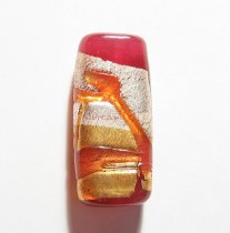 Huge Antique Lampwork Silver Fused Glass Focal Bead 36mm