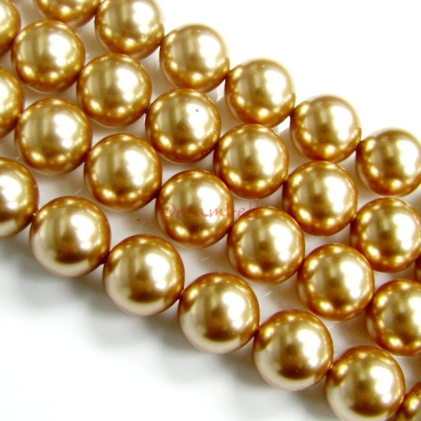 10x Swarovski Crystal Pearls 5810 Round Rose Gold 10mm