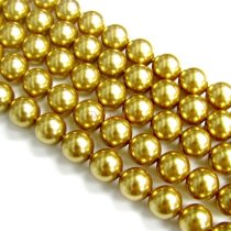 50x Swarovski Elements Crystal Pearls 5810 Round Bright Gold 3mm