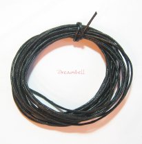 5 Yards Waxed Cotton Bead Stringing Cord 2mm Black
