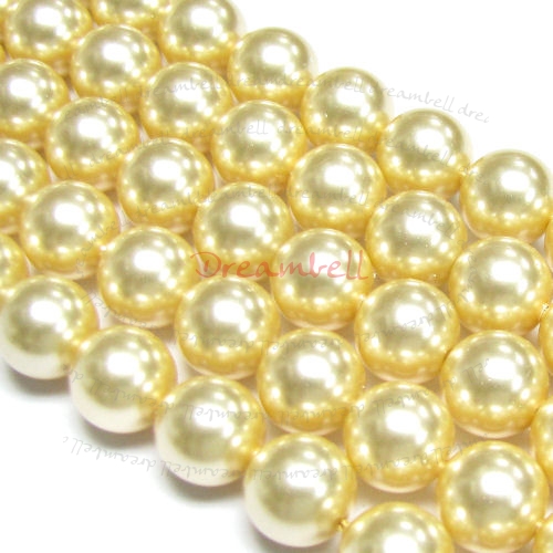 50x Swarovski Elements Crystal 5810 Round Light Gold Pearl 5mm