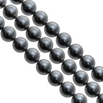 4x Swarovski Crystal Pearls 5810 Round Dark Grey 12mm