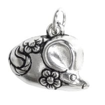 1x Antique 925 Sterling Silver Chinese Zodiac Rat/mice Dangle Charm Pendant