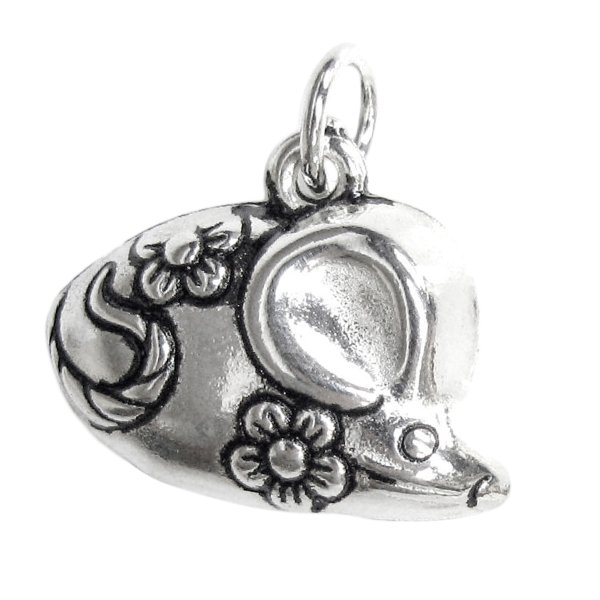 1x Antique 925 Sterling Silver Chinese Zodiac Rat/mice Dangle Charm Pendant