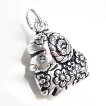 1x Antique 925 Sterling Silver Chinese Zodiac Sheep Dangle Charm Pendant