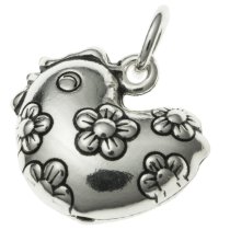 1x Antique 925 Sterling Silver Chinese Zodiac Rooster Dangle Charm Pendant