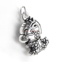 1x Antique 925 Sterling Silver Chinese Zodiac Dragon Dangle Charm Pendant