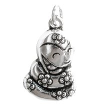 1x Antique 925 Sterling Silver Chinese Zodiac Snake Dangle Charm Pendant