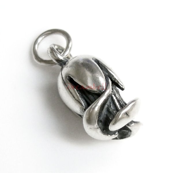 1x Antique 925 Sterling Silver Cute Chinese Cabbage Dangle Charm Pendant