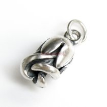 1x Antique 925 Sterling Silver Cute Chinese Cabbage Dangle Charm Pendant