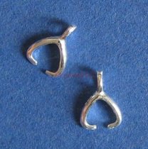 2x Sterling Silver Pendant Bail Earring dangle Clasp