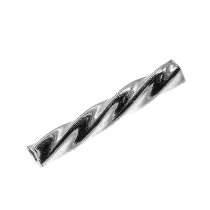 20x Sterling Silver Twist Tube Bead Spacer 10mm for Heishi Bracelet/ Necklace