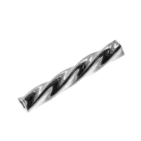 20x Sterling Silver Twist Tube Bead Spacer 10mm for Heishi Bracelet/ Necklace