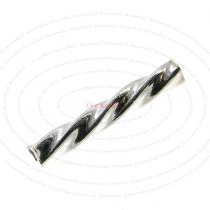 20x Sterling Silver Twist Tube Bead Spacer 10mm for Heishi Bracelet/ Necklace