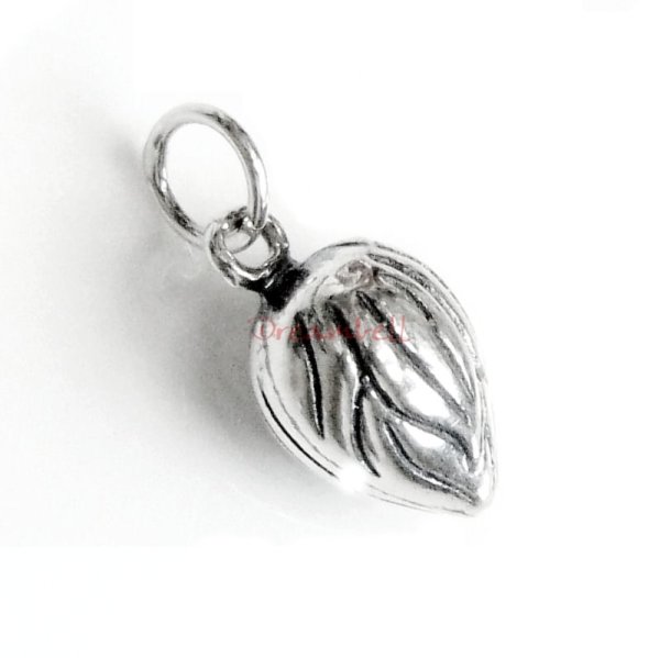 1x Antique 925 Sterling Silver Fruit Flower Bud Dangle Charm Pendant