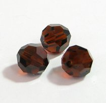 4 x Swarovski Crystal Elements Round Faceted 5000 Mocca 10mm