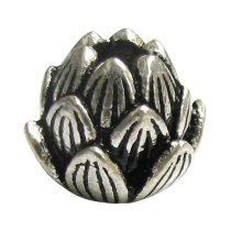 1x Bali Sterling Silver Lotus Flower Bud Focal Spacer Bead 8.5mm