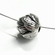 1x Bali Sterling Silver Lotus Flower Bud Focal Spacer Bead 8.5mm