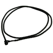 1x Chinese Hand Knotted Black Silk Pendant Cord Necklace for European Bead Charm 20"