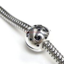 Antique 925 Sterling Silver Hearts Clip Stopper Lock Bead for European Charm Bracelets