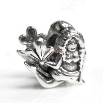 Antique 925 Sterling Silver Zodiac Virgo Bead for European Charm Bracelets