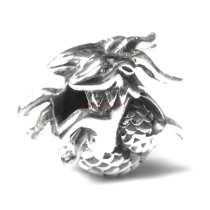 Antique 925 Sterling Silver Zodiac Capricorn Bead for European Charm Bracelets