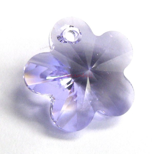 2x Swarovski Elements Crystal 6744 Flower Bead 14mm Lavender