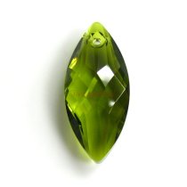 1x Navette Swarovski Crystal 6110 Navette Pendant Olivine 30mm