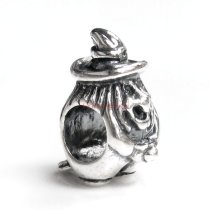 Antique 925 Sterling Silver European Flying Witch Bead for European Charm Bracelets