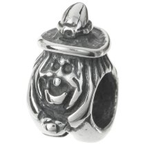 Antique 925 Sterling Silver European Flying Witch Bead for European Charm Bracelets