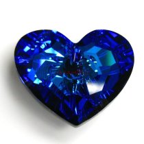 Swarovski 6264 Crystal Truly in Love Heart Charm Pendant Bermuda Blue 28mm