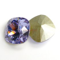 2x Swarovski Elements Crystal 12mm 4470 Cushion Square Violet Foiled Stone