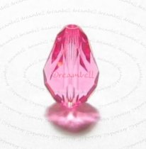 2x Swarovski Elements Crystal 5500 Teardrop Briolette Beads Rose Pink