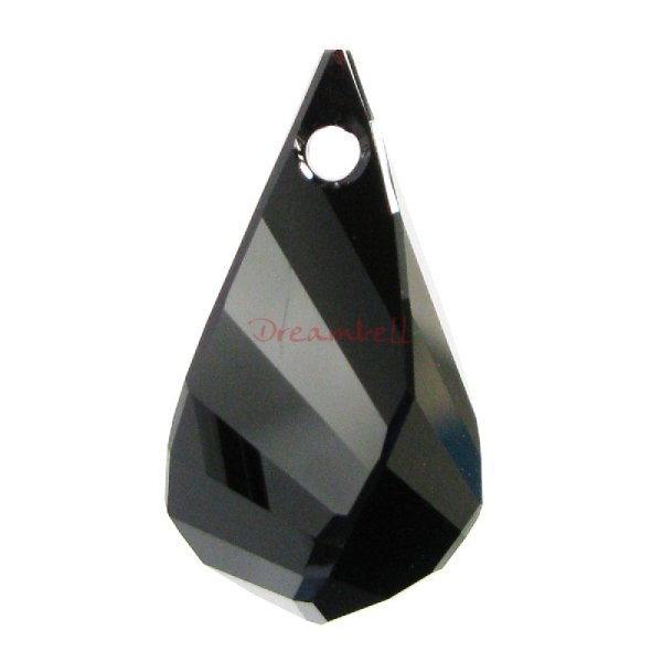 Swarovski Crystal 6020 Helix Jet Pendant Charm 30mm