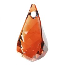 Swarovski Crystal 6020 Helix Red Magma Pendant Charm 30mm