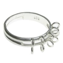 1 x BRIGHT STERLING SILVER Ring Case (10 holes)