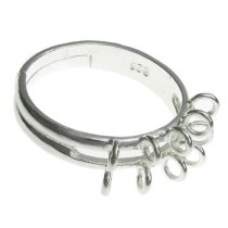 1 x BRIGHT STERLING SILVER Ring Case (10 holes)