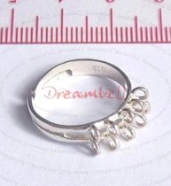 1 x BRIGHT STERLING SILVER Ring Case (10 holes)