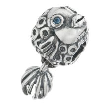 925 Sterling Silver Lovely Goldfish Dangle Bead for European Charm Bracelets
