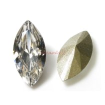 4x Swarovski Elements Crystal Antique Navettes Stone Crystal 4231 Clear Folied 15mm